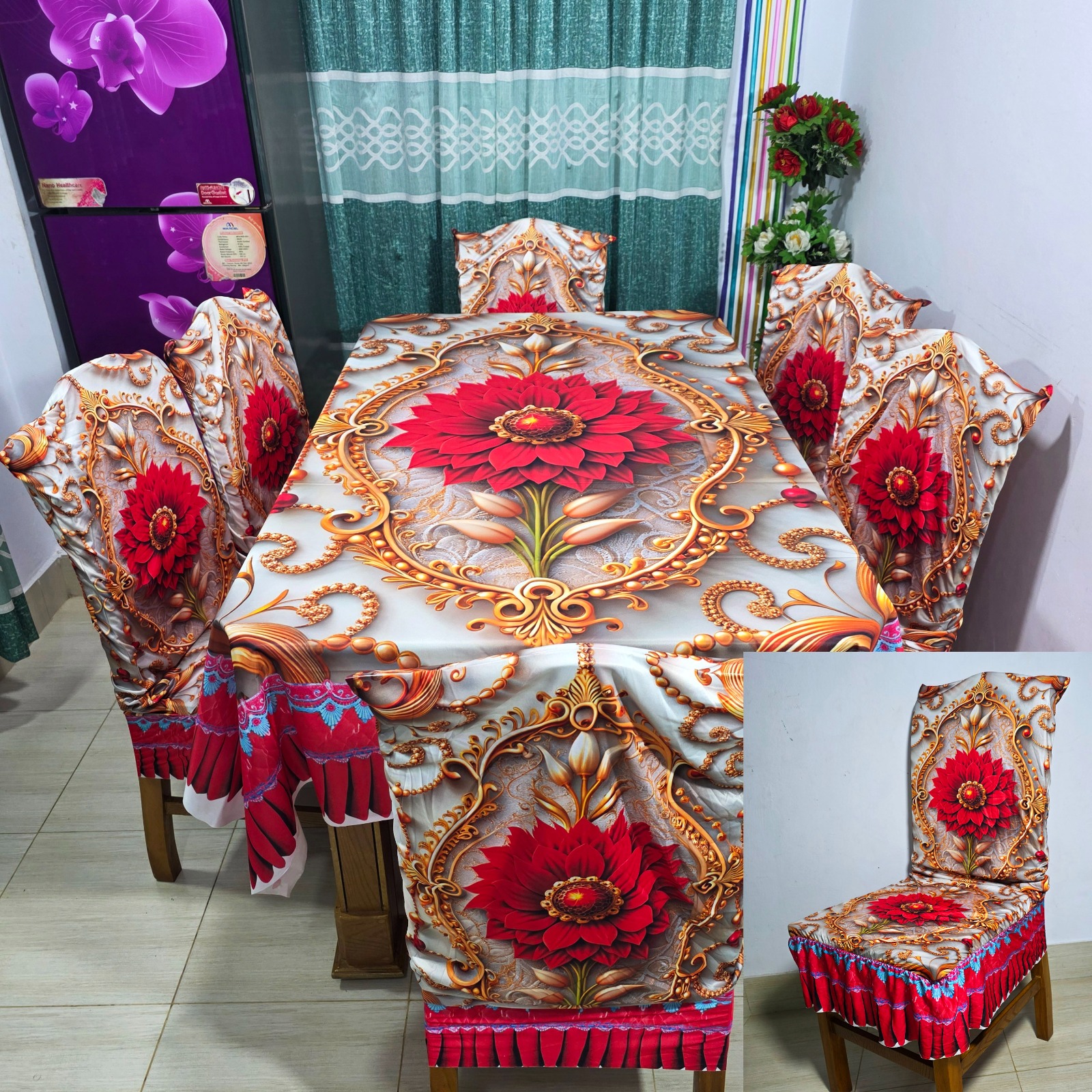 3 D ডাইনিং টেবিল ক্লথ